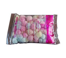 Color cotton balls
